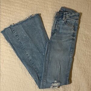 American Eagle Outfitters Women's Light Blue Straight Leg Jeans
